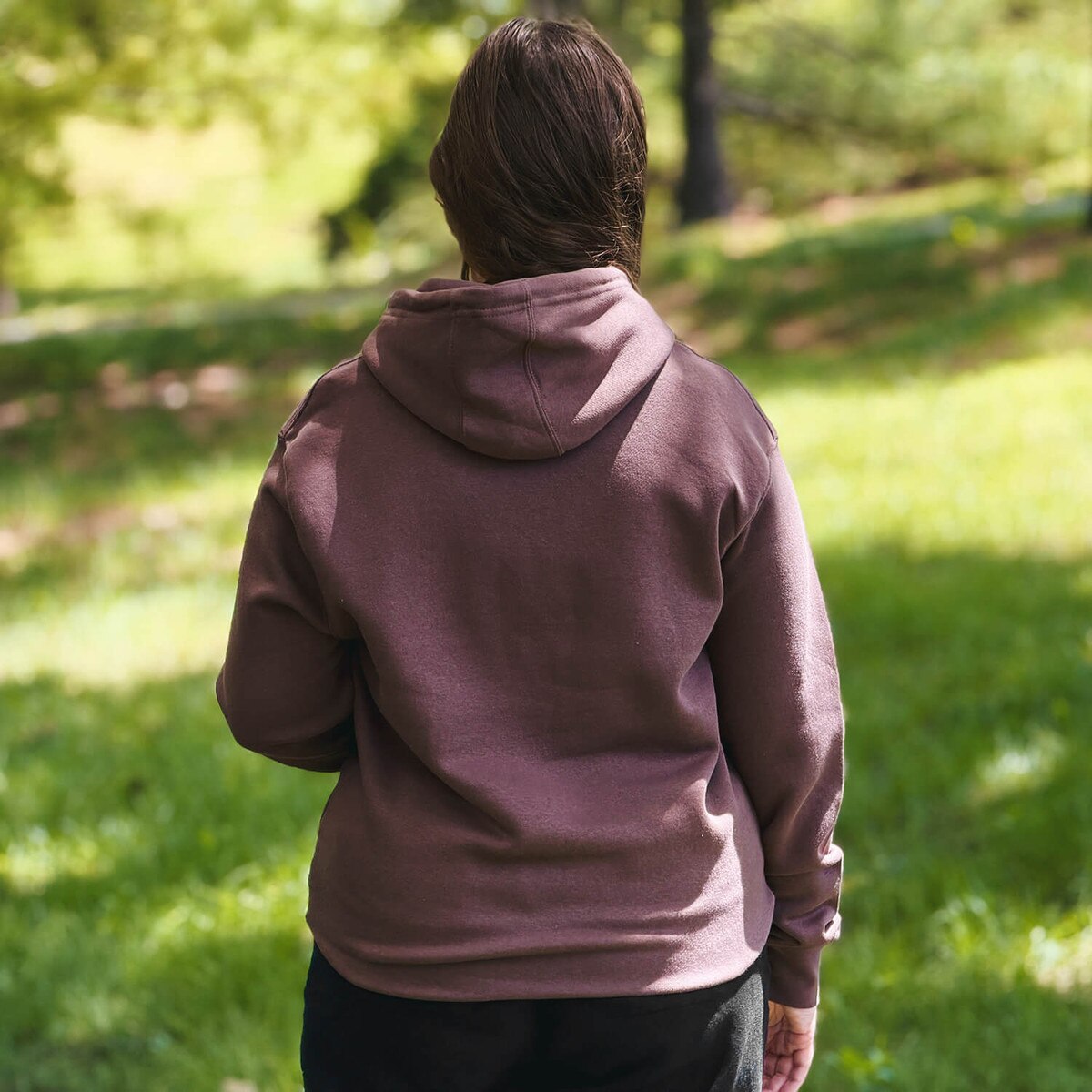 Back of Uscape I-State Brown Frontier Midweight Hooded Sweatshirt